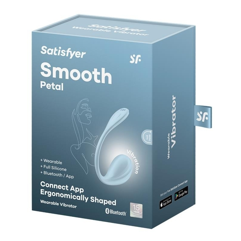 vibromasseur connecte point g smooth petal 85 x 38cm bleu clair 1