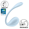 vibromasseur connecte point g smooth petal 85 x 38cm bleu clair