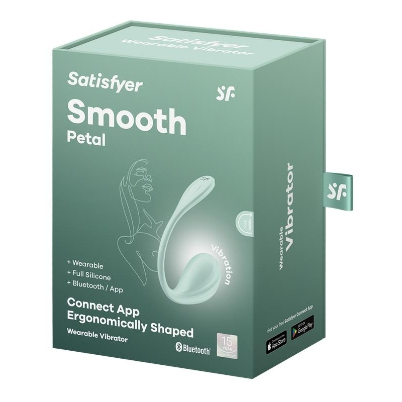 vibromasseur connecte point g smooth petal 85 x 38cm vert menthe 1