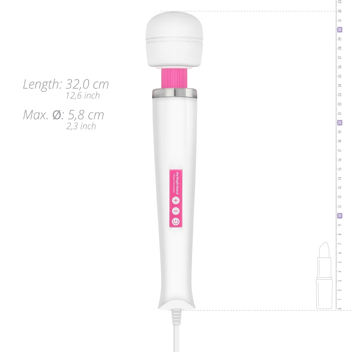 vibromasseur my magic wand tete 58mm rose 4