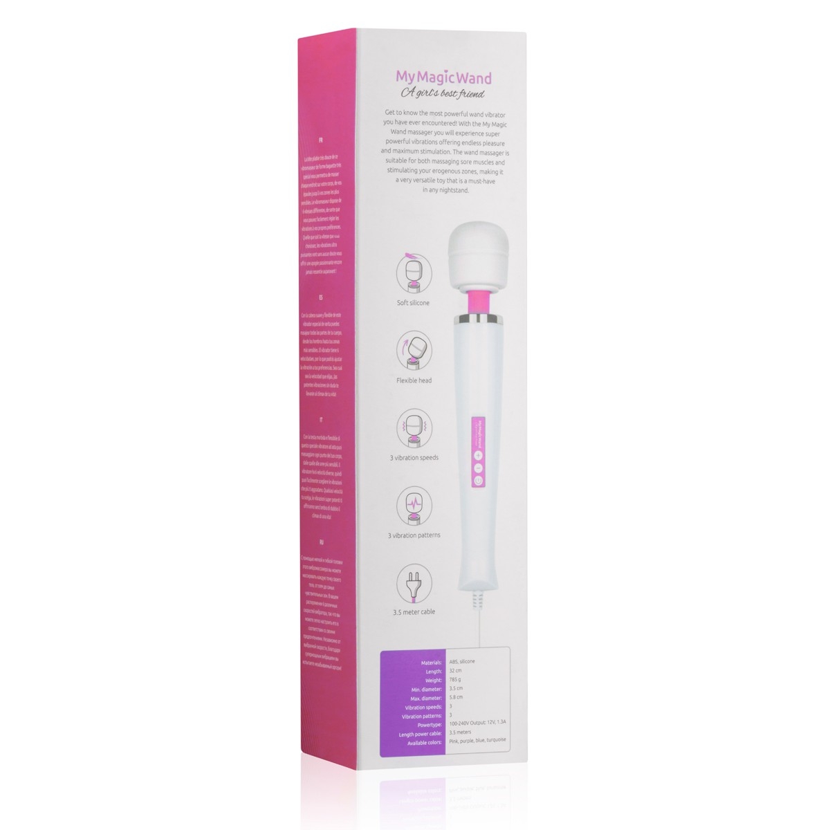 vibromasseur my magic wand tete 58mm rose 7