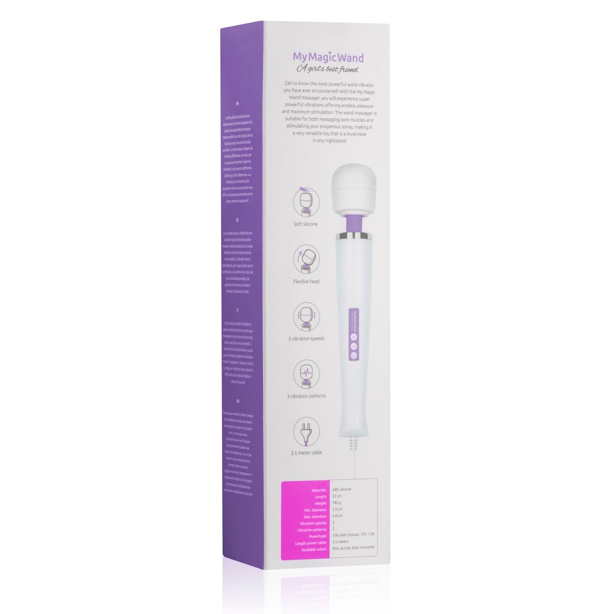 vibromasseur my magic wand tete 58mm violet 7