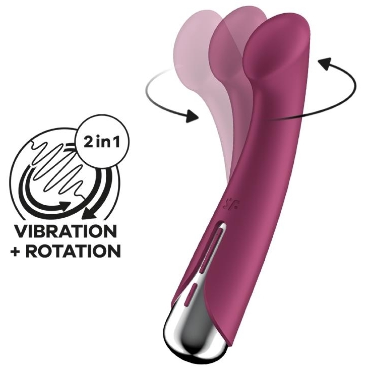 vibromasseur point g spinning g spot 1 11 x 35cm framboise