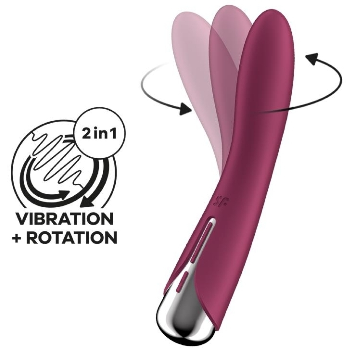 vibromasseur point g spinning vibe 1 11 x 3cm framboise