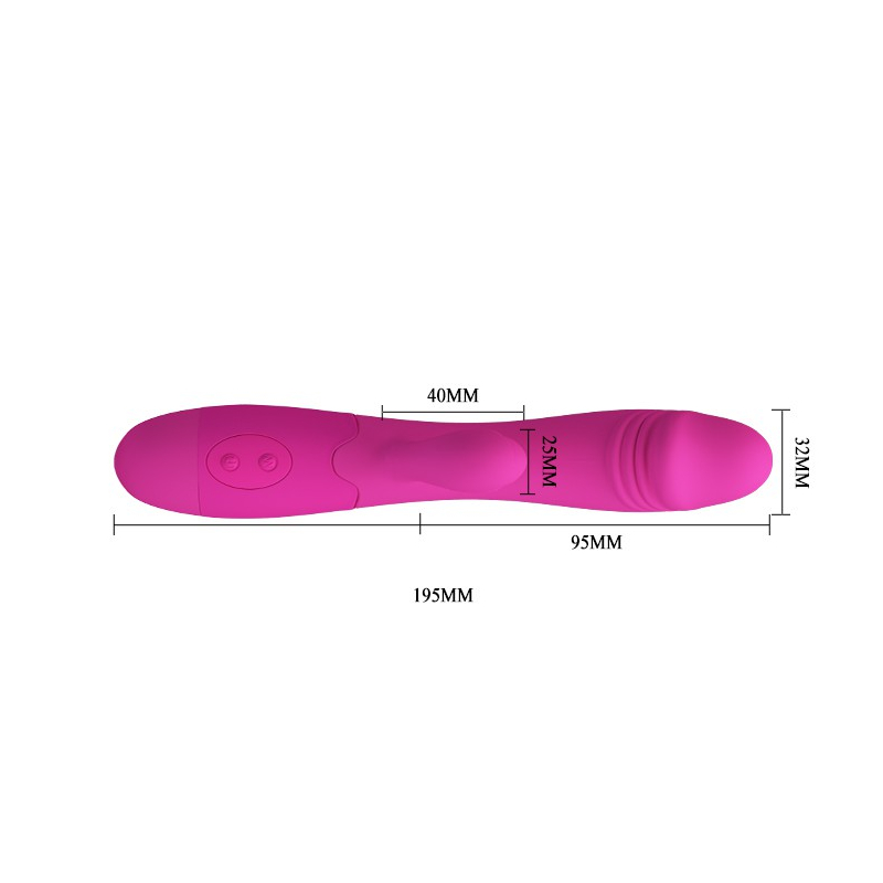 vibromasseur rabbit snappy 95 x 32cm rose 2