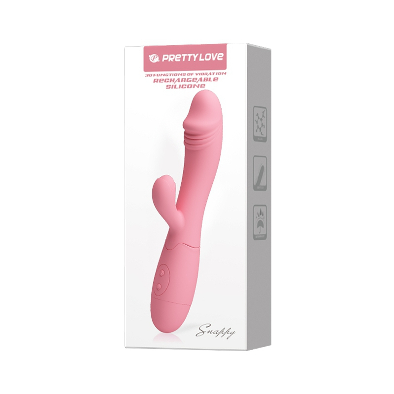vibromasseur rabbit snappy 95 x 32cm rose pastel 1