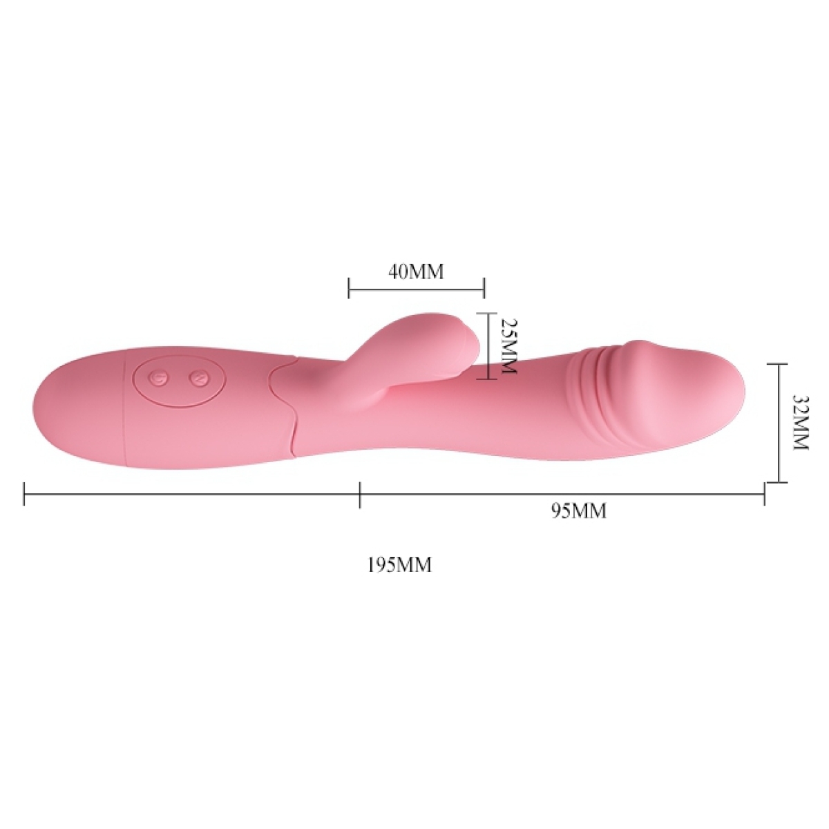 vibromasseur rabbit snappy 95 x 32cm rose pastel 4