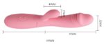 vibromasseur rabbit snappy 95 x 32cm rose pastel 4