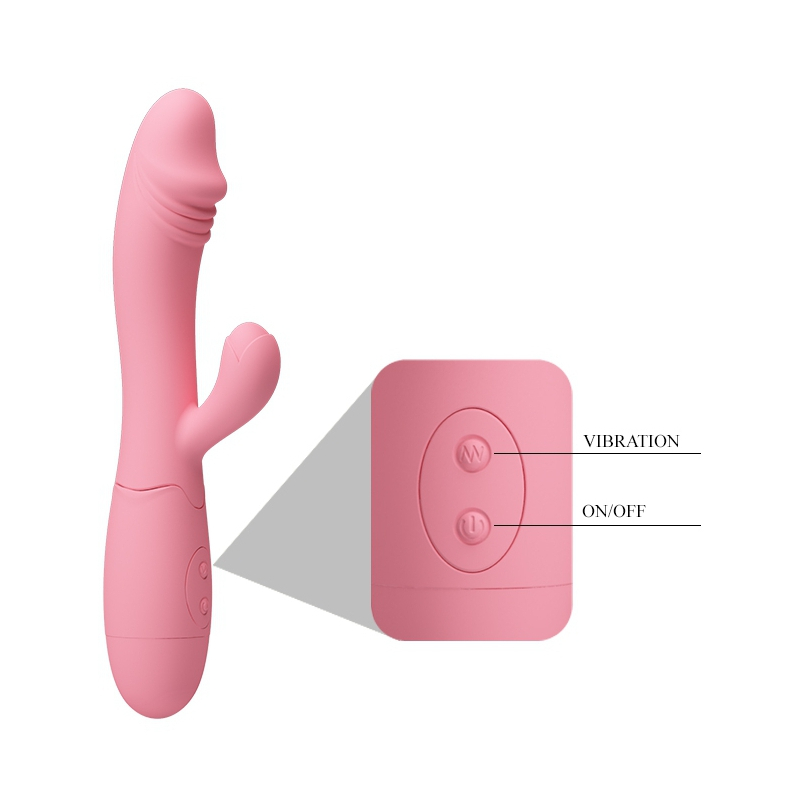 vibromasseur rabbit snappy 95 x 32cm rose pastel 5