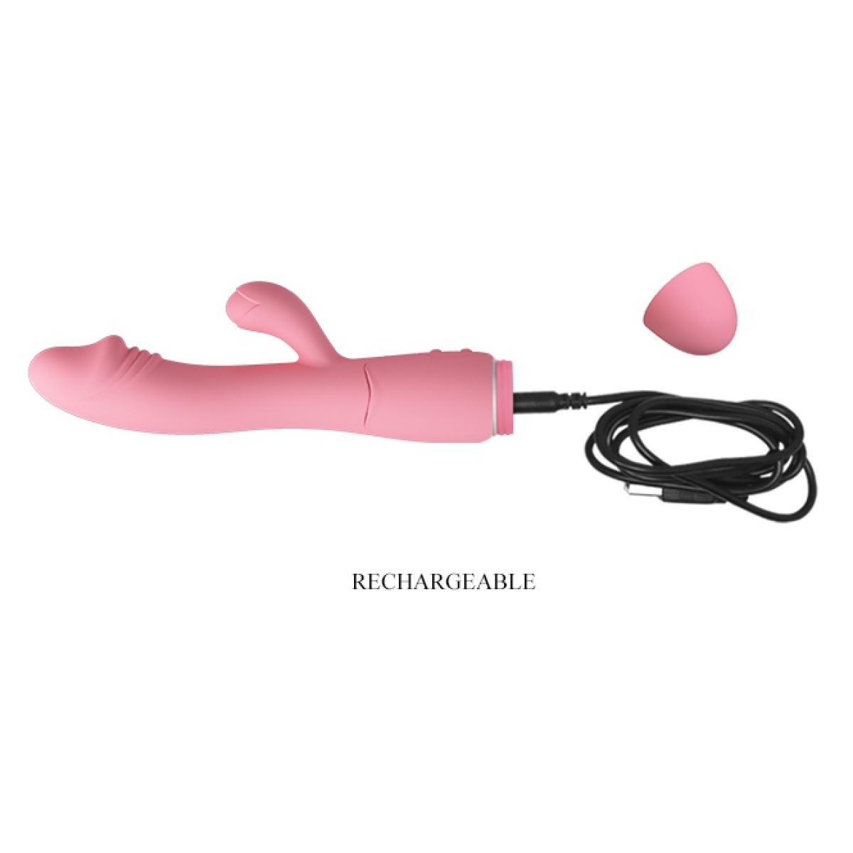 vibromasseur rabbit snappy 95 x 32cm rose pastel 6