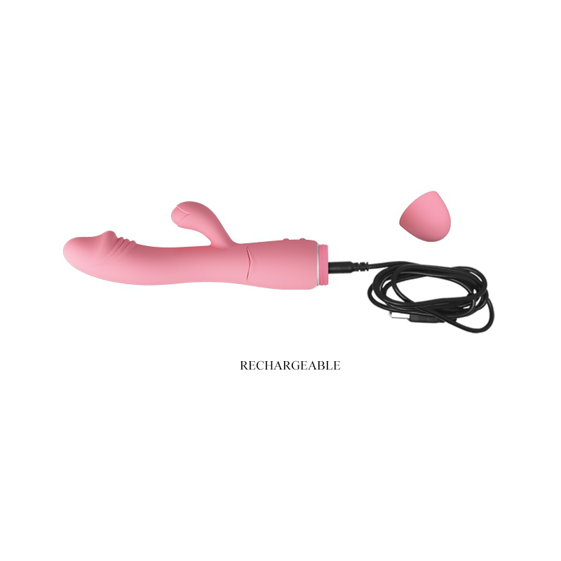 vibromasseur rabbit snappy 95 x 32cm rose pastel 6
