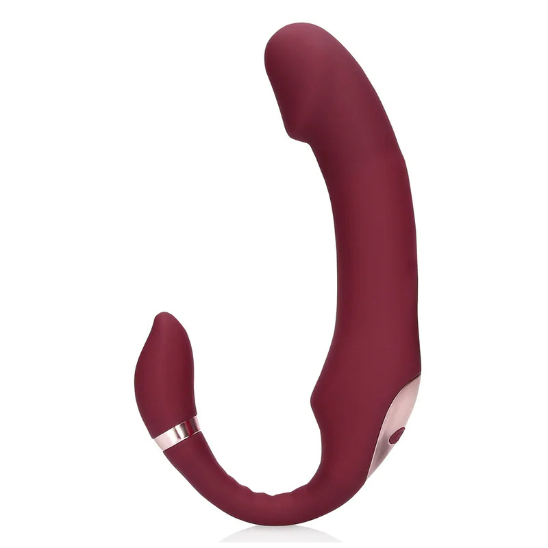 vibromasseur-sans-harnais-strapless-loveline-12-x-38cm-violet vibromasseur sans harnais strapless loveline 12 x 38cm violet