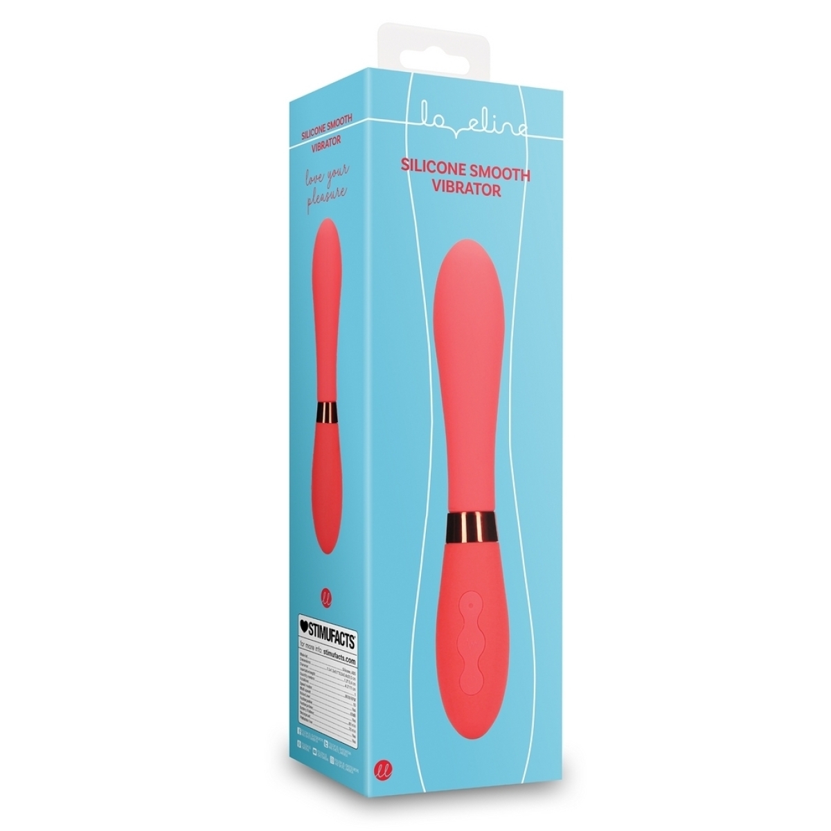 vibromasseur smooth line 11 x 34 cm rouge 1