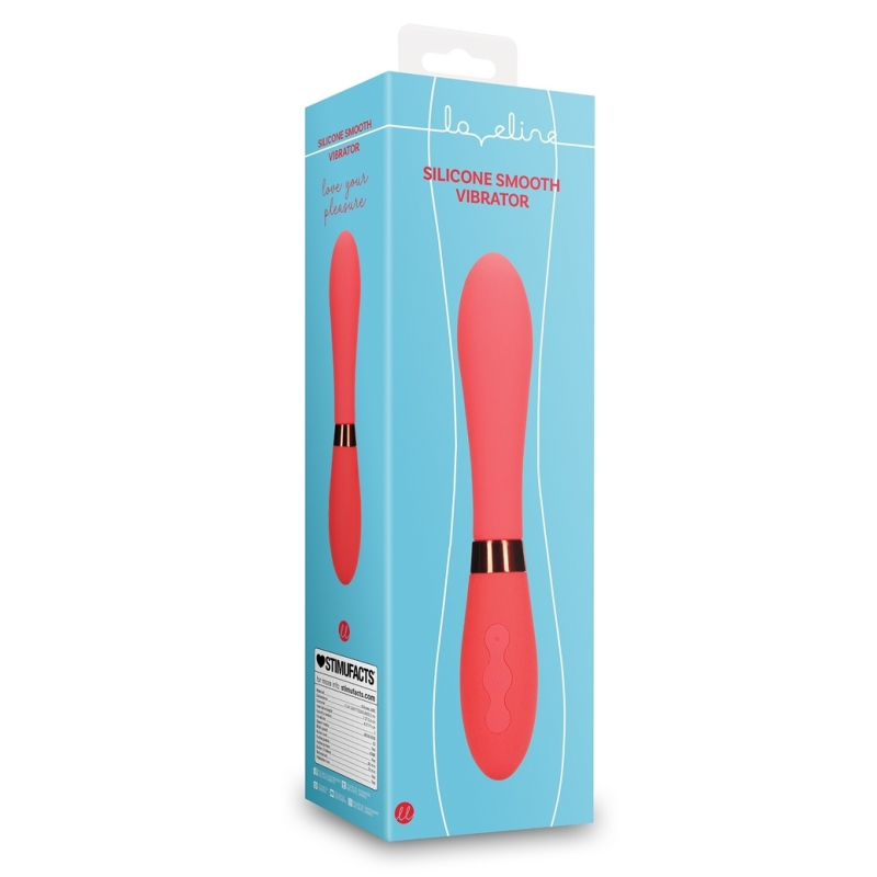 vibromasseur smooth line 11 x 34 cm rouge 1