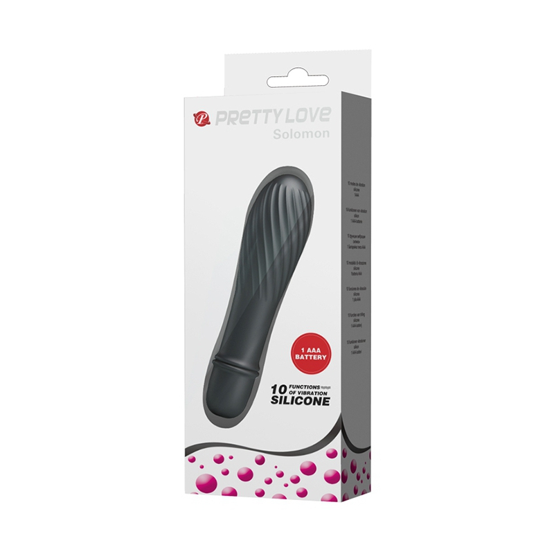 vibromasseur solomon pretty love 9 x 28 cm noir 1