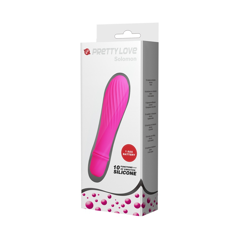 vibromasseur solomon pretty love 9 x 28 cm rose 1