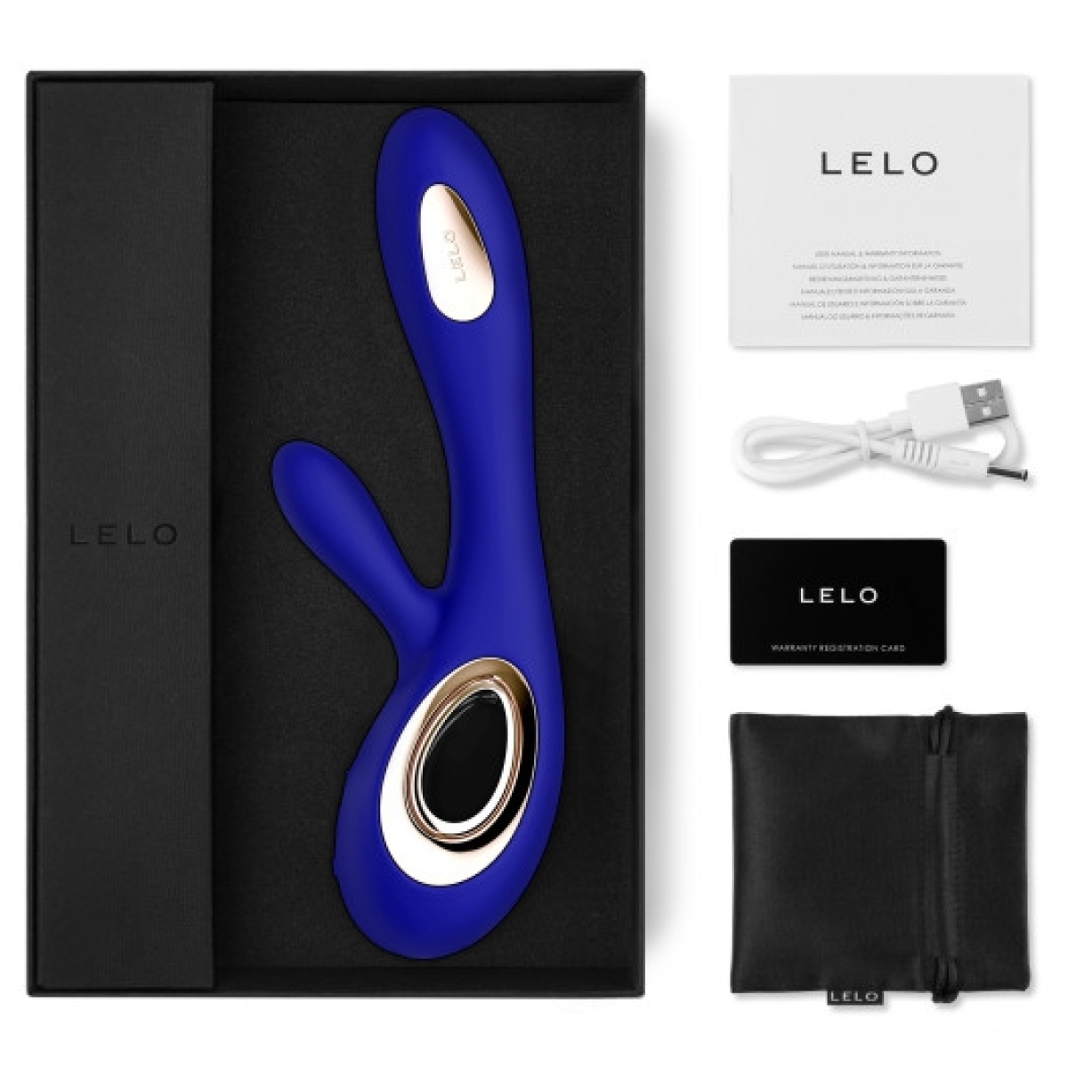 vibromasseur soraya wave 22 x 38 cm bleu nuit 6