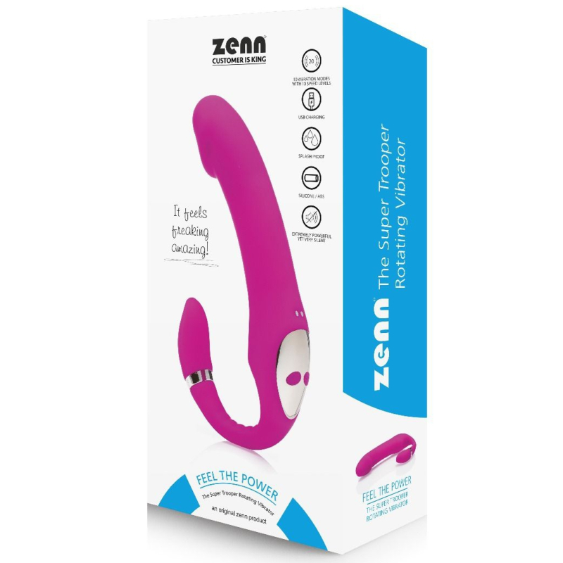 vibromasseur the super trooper 125 x 36cm rose 1 1