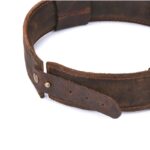vintage pull up real leather collar 2