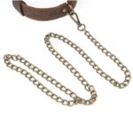 vintage pull up real leather collar 3