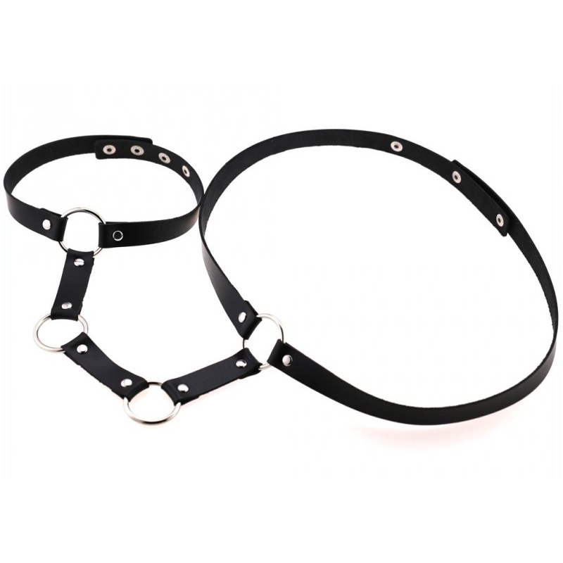 waist belt strap with collar black 1