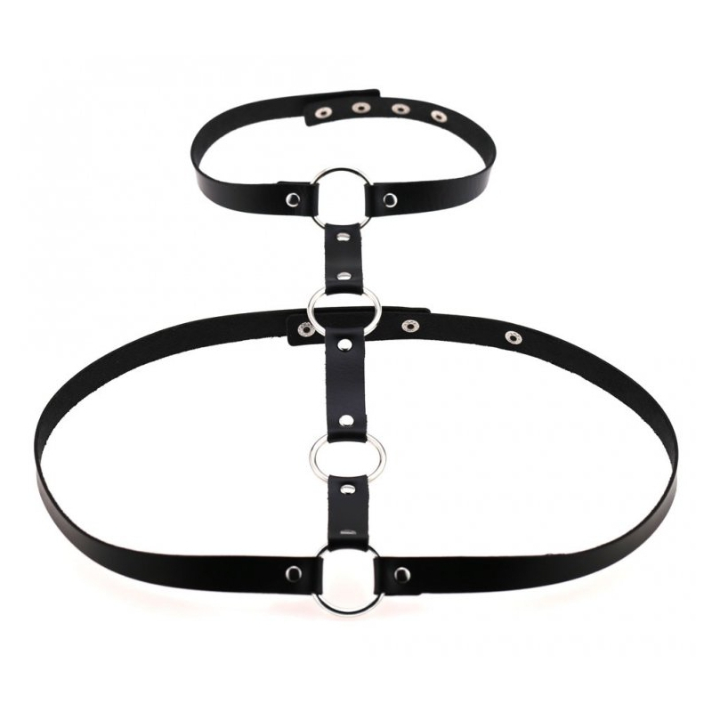 waist belt strap with collar black 2