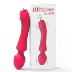 wand avec langue magic head 20cm rouge 1