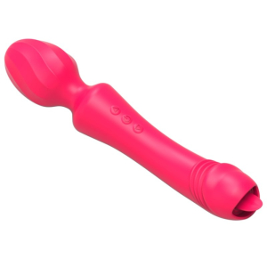 wand avec langue magic head 20cm rouge