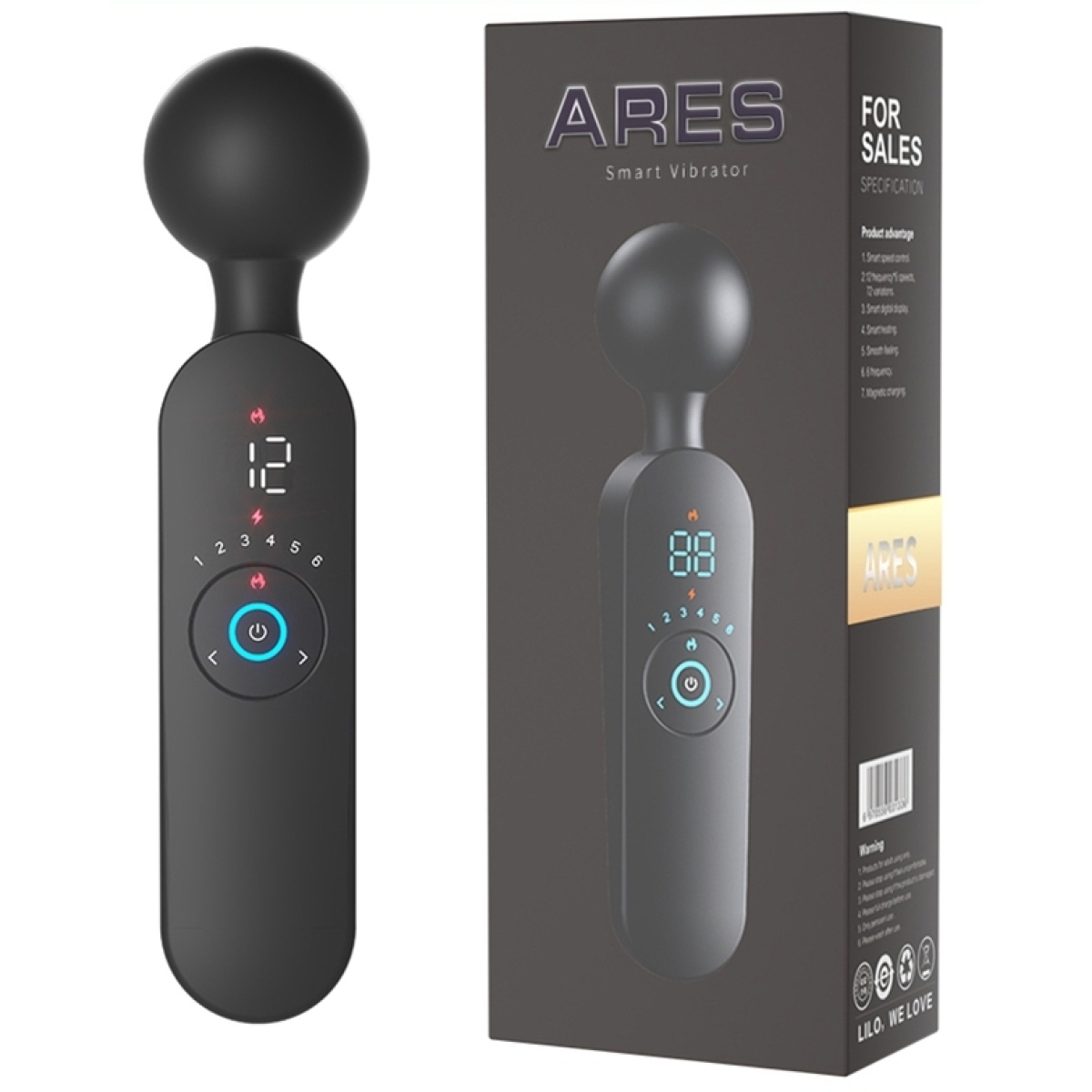 wand chauffant atlas noir tete 50mm 5