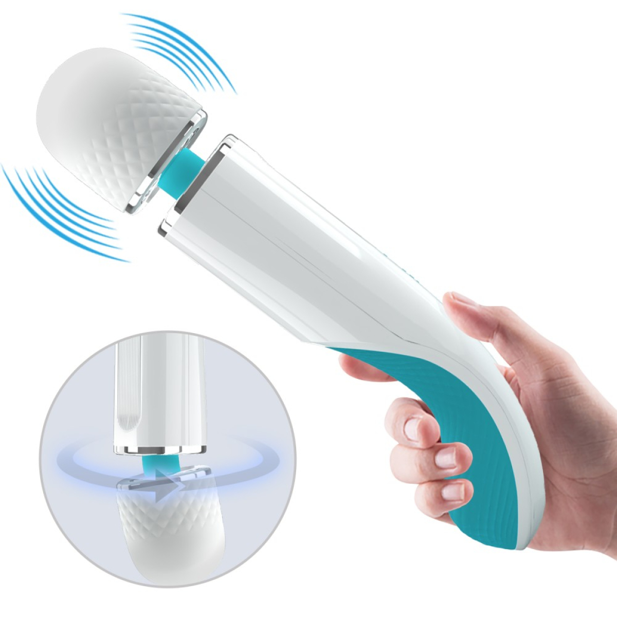 wand colorfull 24cm tete 48mm turquoise 7