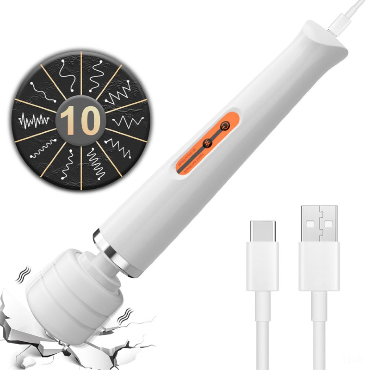 wand coolmagic 32cm tete 60mm blanc 1