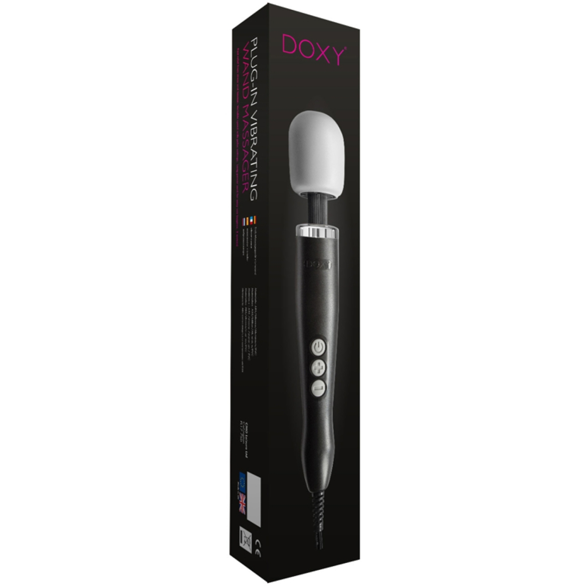 wand doxy xxl 33cm noir tete 63mm 1