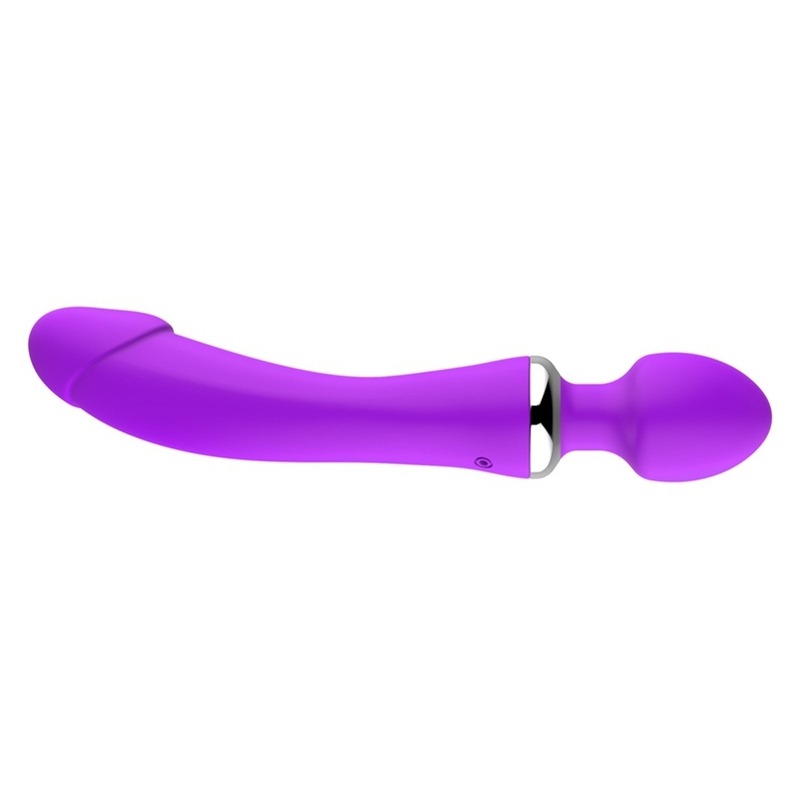 wand et vibro double end 22cm violet 1