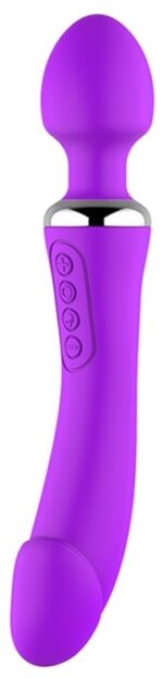 wand et vibro double end 22cm violet