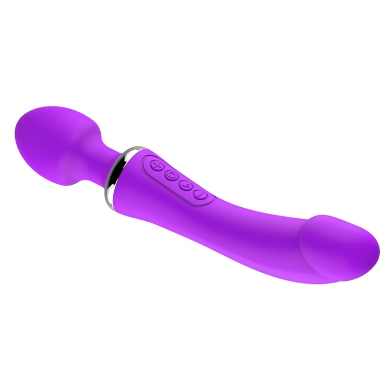 wand et vibro double end 22cm violet 2