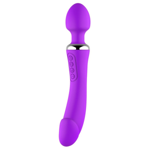 wand et vibro double end 22cm violet