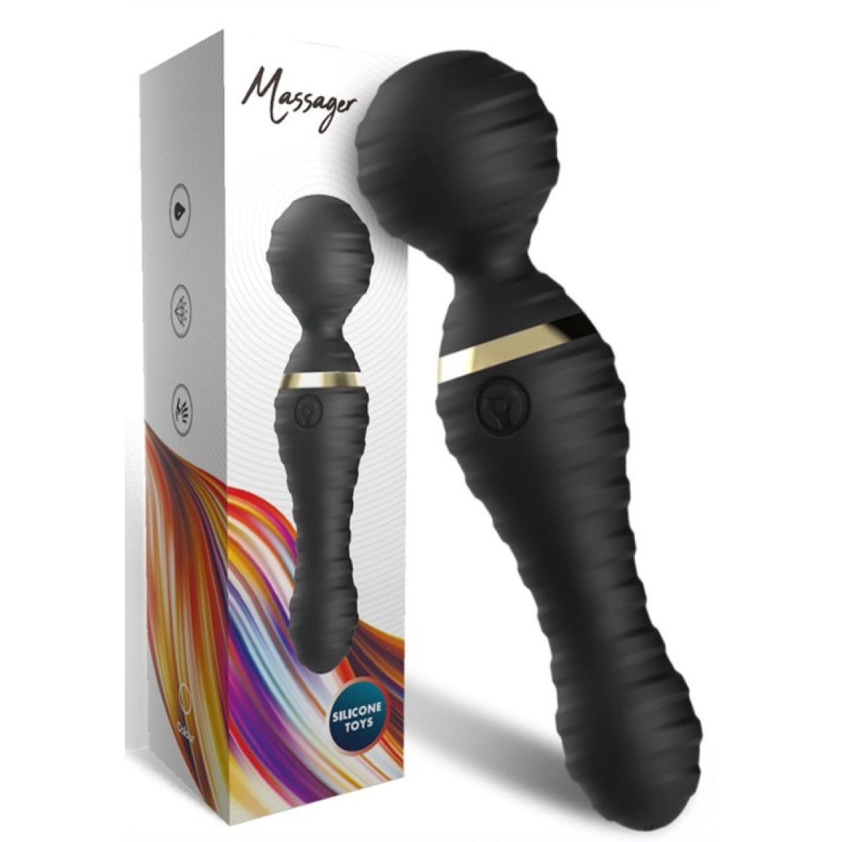 wand free magic 195cm tete 51mm noir 1