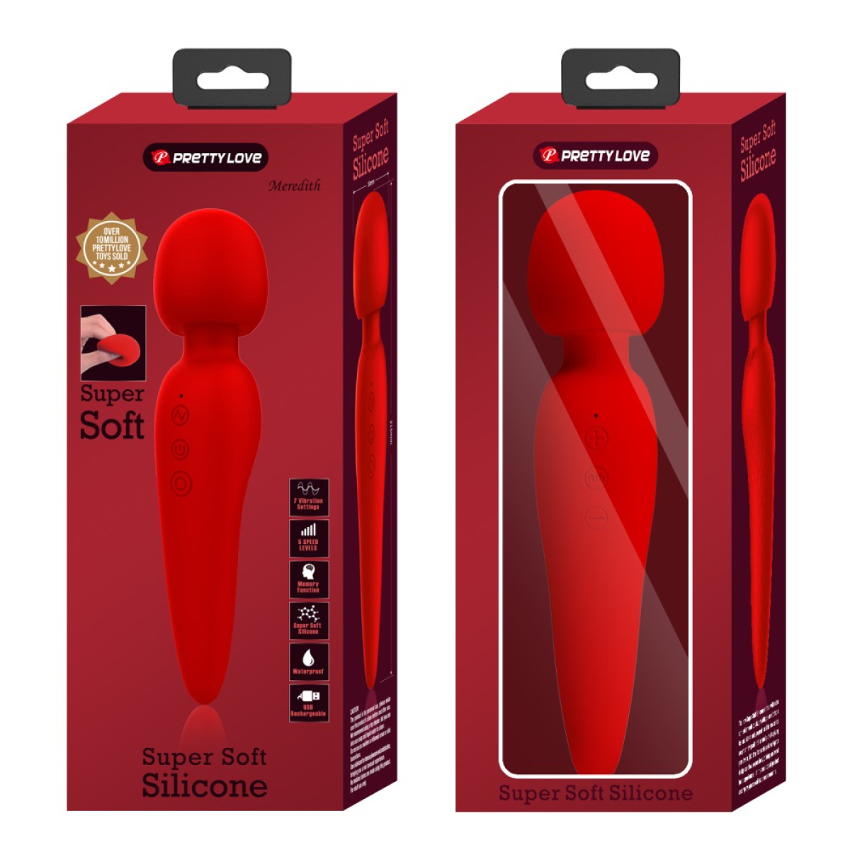 wand meredith 215cm tete 50mm rouge 1