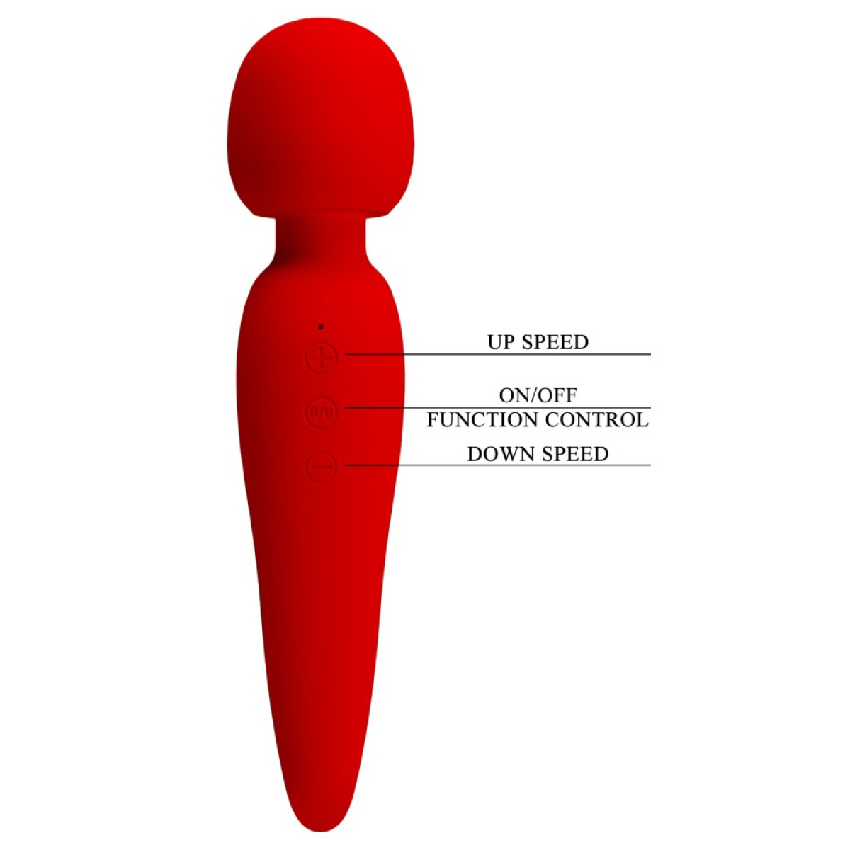 wand meredith 215cm tete 50mm rouge 3