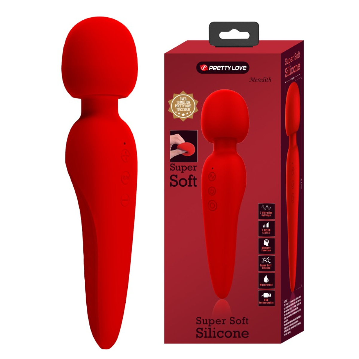 wand meredith 215cm tete 50mm rouge 5