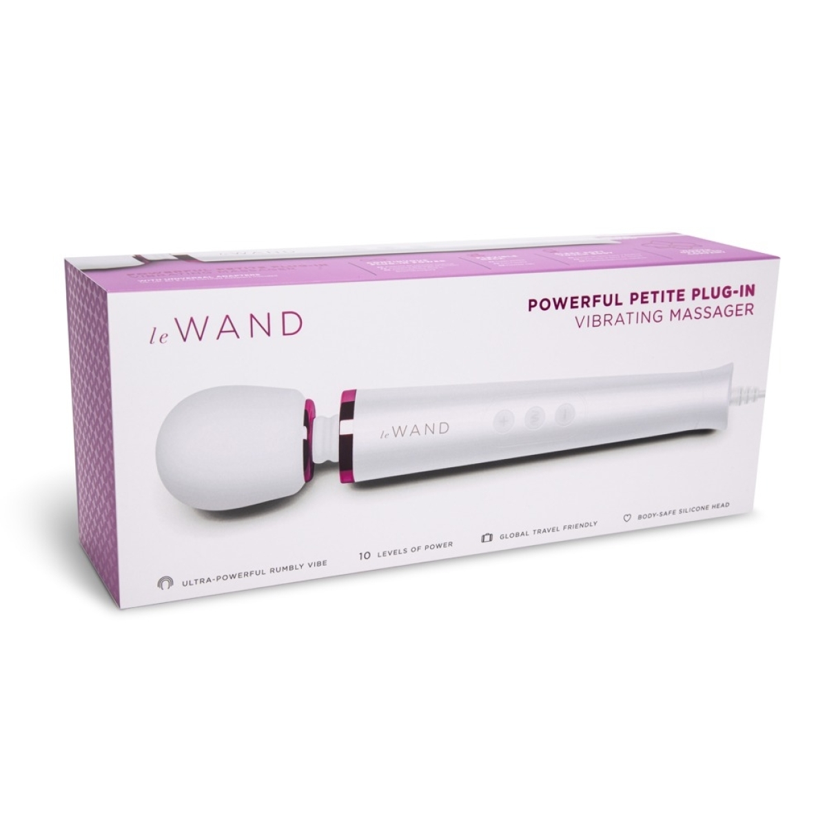 wand powerful petite plug in 25cm tete 47mm blanc 1