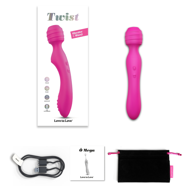 wand twist 12 x 35cm rose 1