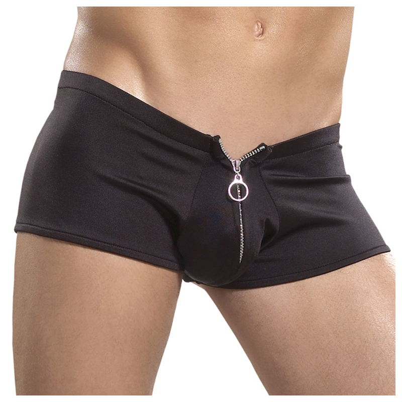 zipper short black