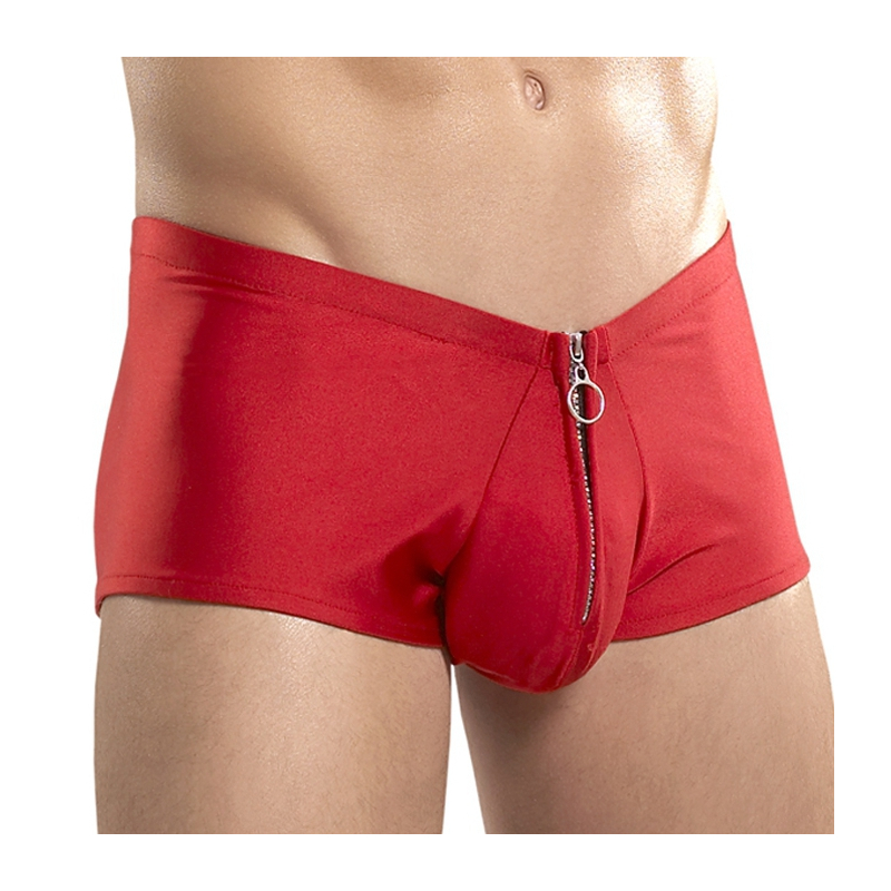 zipper short red 1