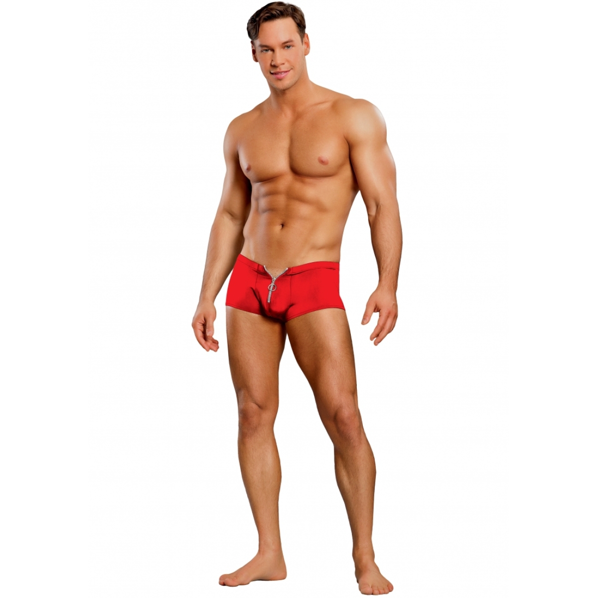 zipper short red 2