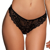 zoe elastic lace brief with back lacing and golden details black os