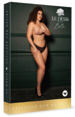 zoe elastic lace brief with back lacing and golden details black osx 2